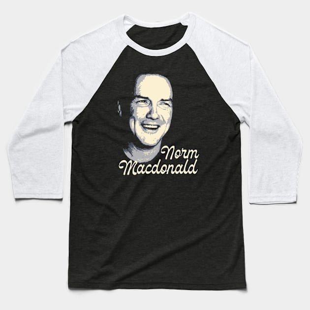 Retro Norm Macdonald Baseball T-Shirt by mia_me